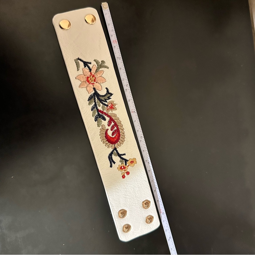 Rustic Cuff Embroidered Bracelet - image 3